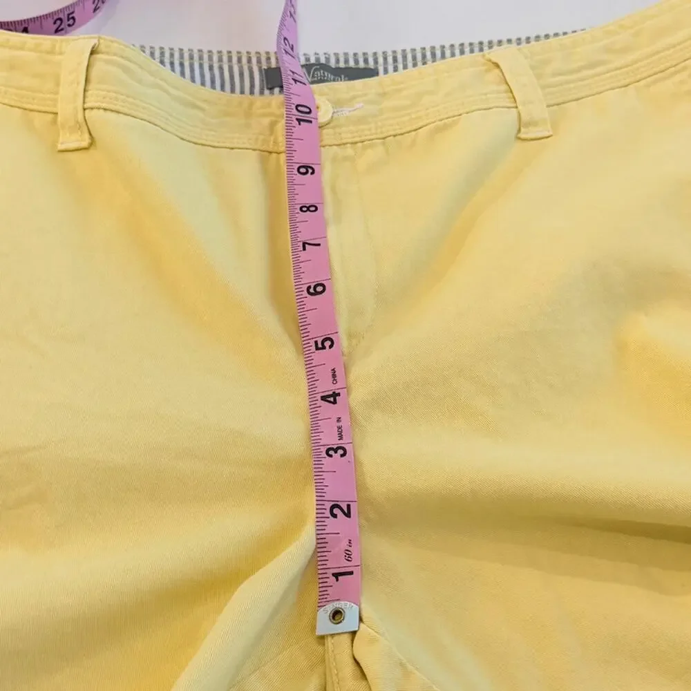 Natural Reflections Yellow Cotton Bermuda Shorts 18W
